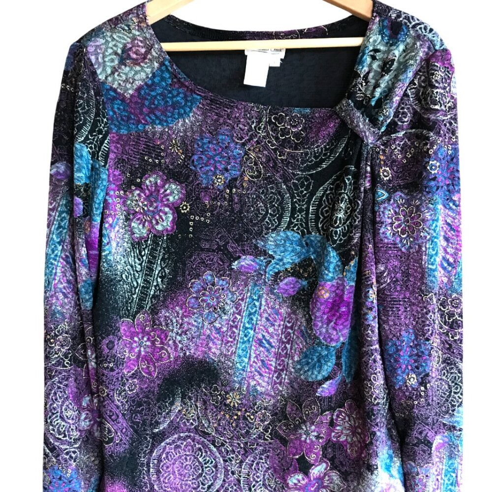 Coldwater Creek Multicolor Floral Blouse